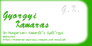 gyorgyi kamaras business card